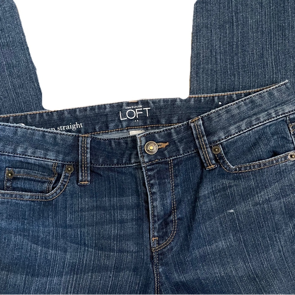 Ann Taylor Loft Modern Straight Leg Ladies Denim Jeans - Size 4P - Picture 5 of 12